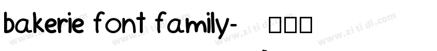 bakerie font family字体转换